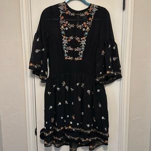 Anthropologie Maeve Anfisa Floral Embroidered Dress